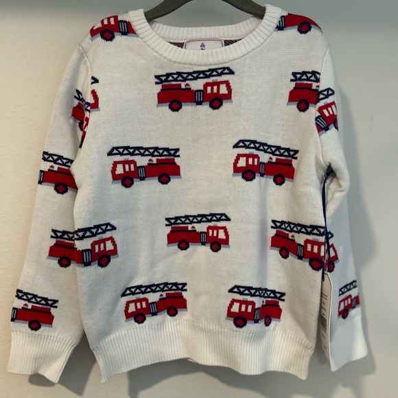 Classic Prep Other - NWT CLASSIC PREP CHARLIE FIRETRUCK ALLOVER SWEATER